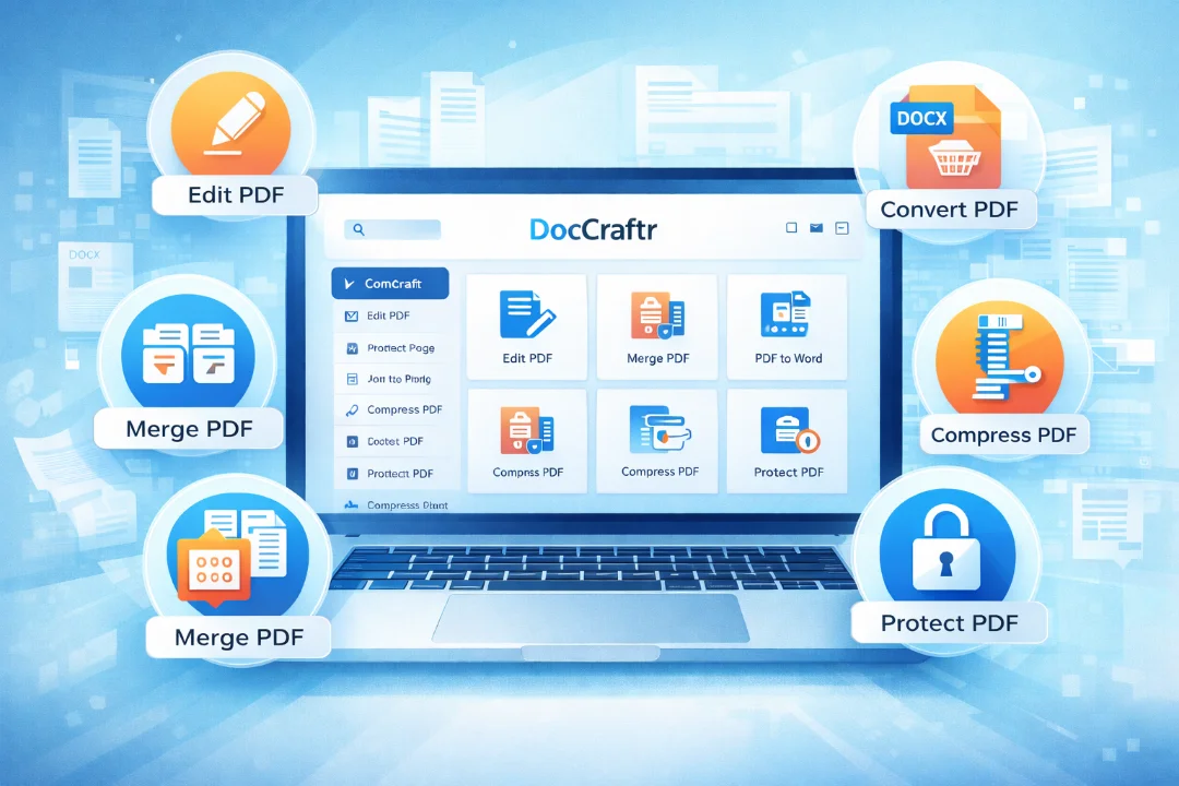 DocCraftr.com Review: The Ultimate Free Online PDF Toolkit to Edit, Convert, Compress & Secure Documents