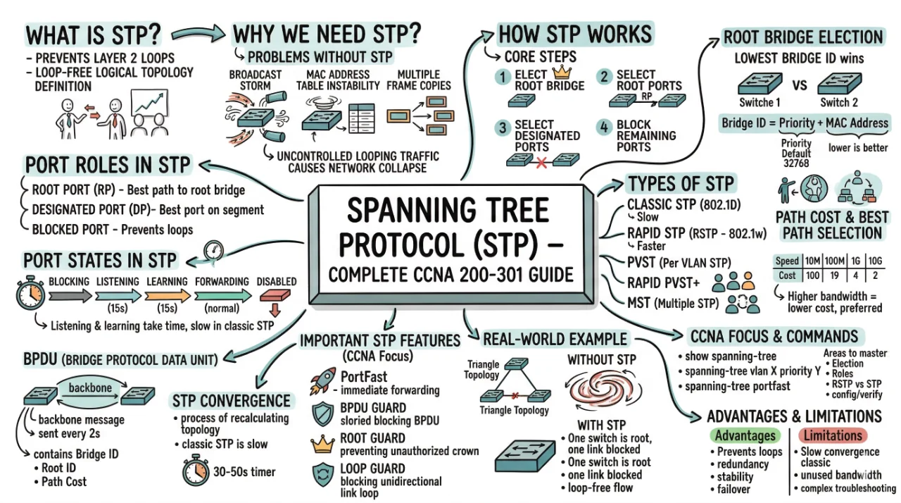 How STP Prevents Broadcast Storms – Real Network Example Explained